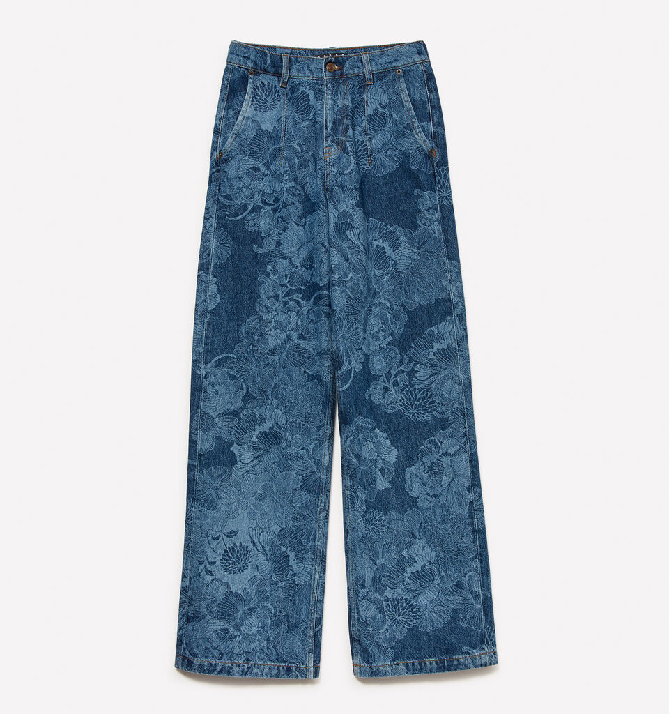 Jean foncé coupe mom style 68 - jeans mom et boyfriend pour femme - Bleu | Sisley image number 5